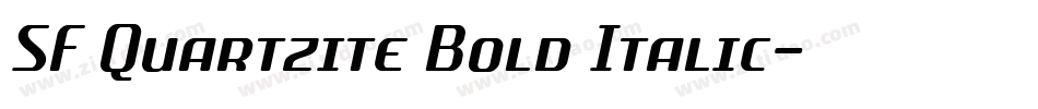 SF Quartzite Bold Italic字体转换